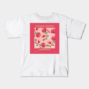 Flower Market Honolulu Kids T-Shirt